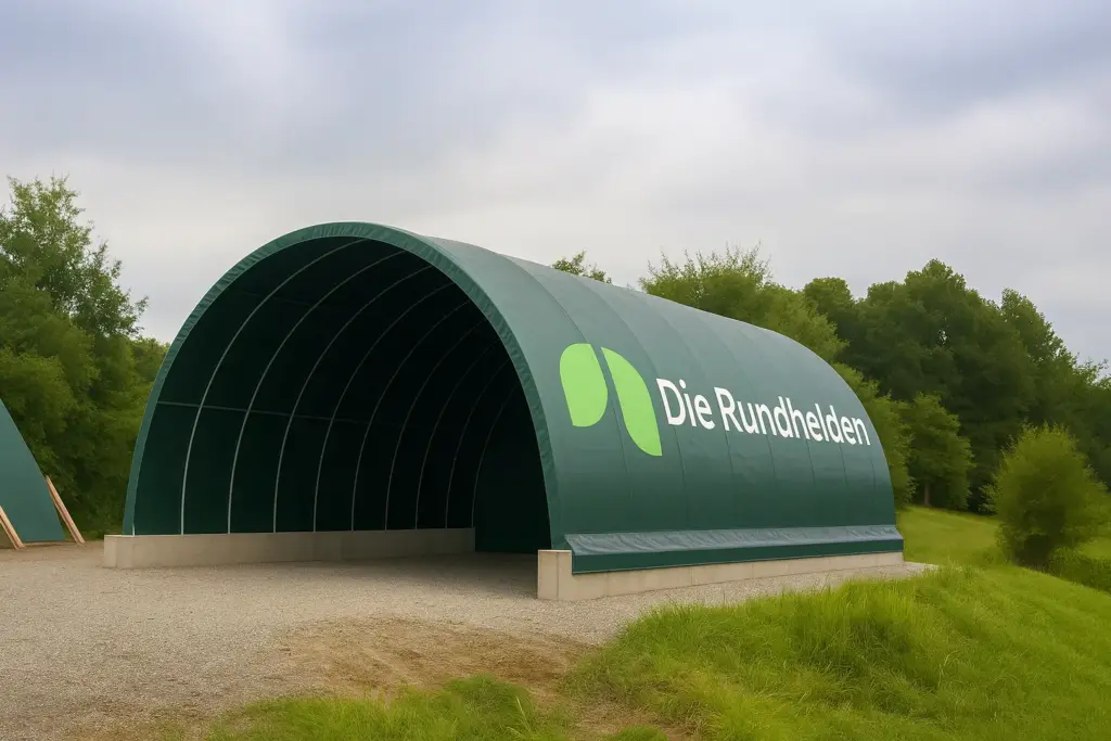 Rundbogenhalle ohne Baugenehmigung aufgestellt